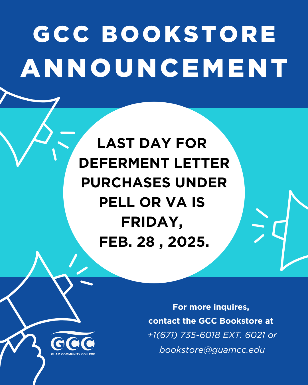 Bookstore Financial Aid Announcement